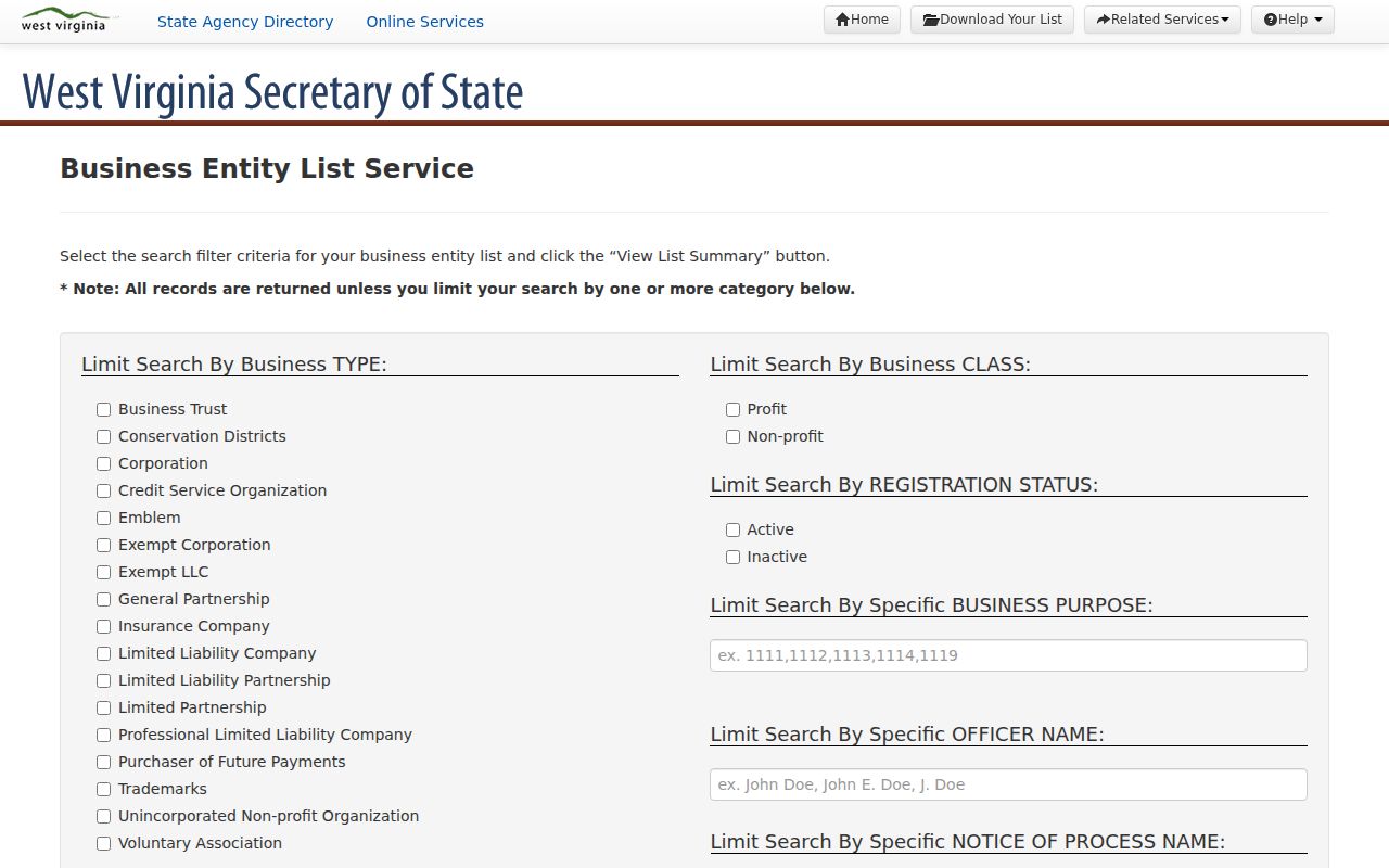 Bridgeport ZIP code directory business ZIP filter